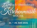 Plakat mit Text zur Kirchenmusikwoche