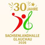 Logo der Sachsenlandhalle und 30 Jahre