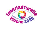 Logo mit buntem Auge und Schrift Interkulturelle Woche