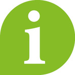 Icon eines weißen i auf grünem Hintergrund