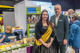 Auf dem Bild Landrat Carsten Michaelis mit der Kohlenhofprinzessin aus dem Landkreis Kulmbach