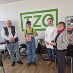 v. l. n. r.: Dr. Thomas Kr&uuml;mmling, Johannes Florek, Benjamin Trinks und Marion Regal 