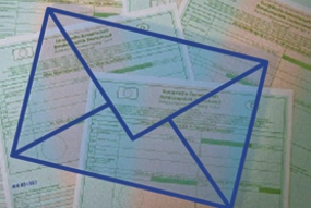 Fahrzeugbriefe mit symbolischem Briefumschlag