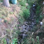 trocken gefallener Bachlauf